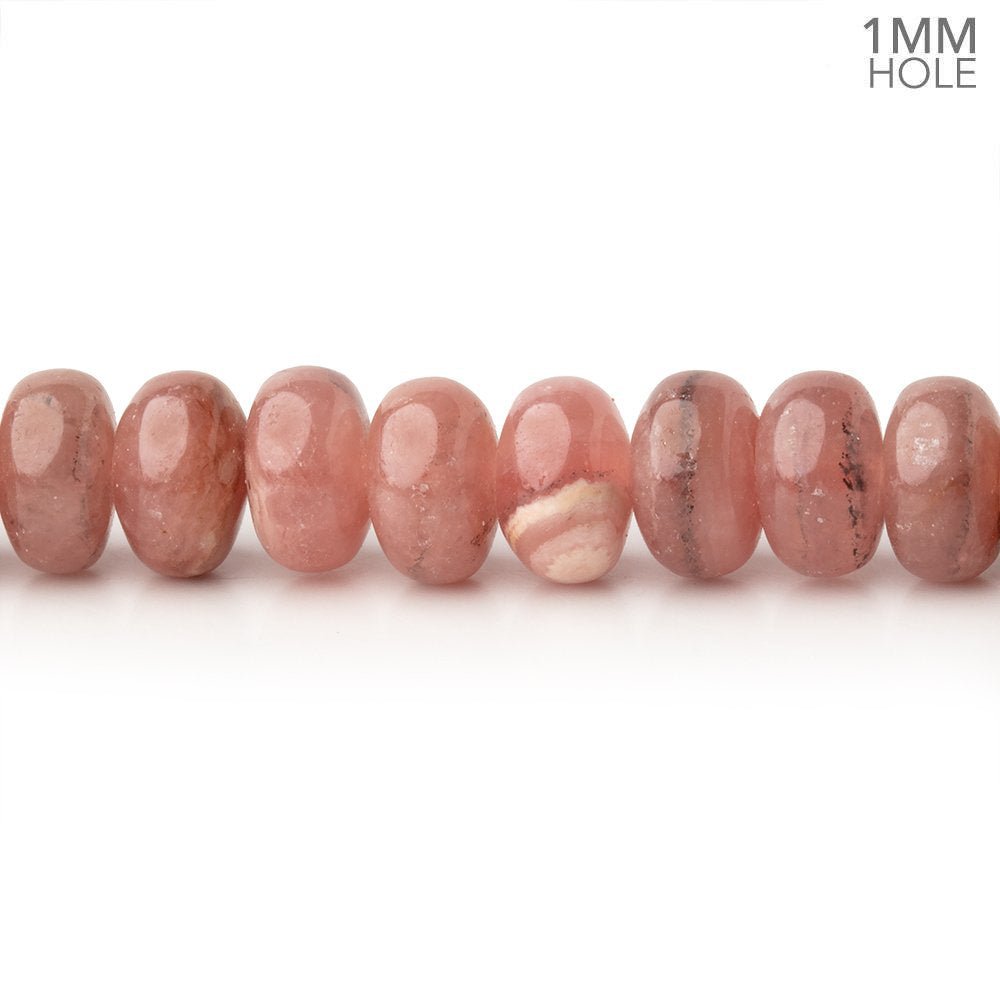 6mm Rhodochrosite Plain Rondelle Beads 16 inch 110 pieces 1mm hole (ONLINE ORDER ONLY)