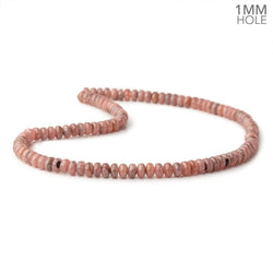 6mm Rhodochrosite Plain Rondelle Beads 16 inch 110 pieces 1mm hole (ONLINE ORDER ONLY)