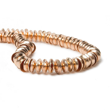 6mm Rose Gold plated Copper plain Bead Cap 8 inch 148 pieces (ONLINE ORDER ONLY)