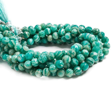 6mm Russian Amazonite faceted round beads 8 inch 36 pieces (ONLINE ORDER ONLY)