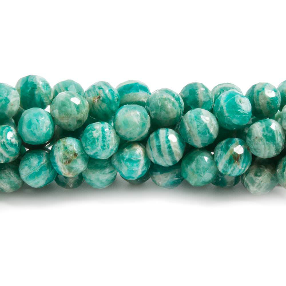 6mm Russian Amazonite faceted round beads 8 inch 36 pieces (ONLINE ORDER ONLY)