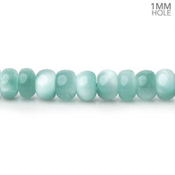 6mm Russian Green Angelite Plain Rondelle Beads 15.5 inch 100 pieces AA (ONLINE ORDER ONLY)