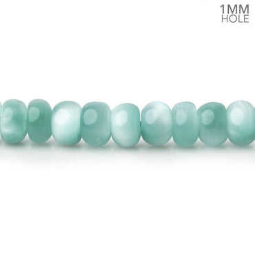 6mm Russian Green Angelite Plain Rondelle Beads 15.5 inch 100 pieces AA (ONLINE ORDER ONLY)