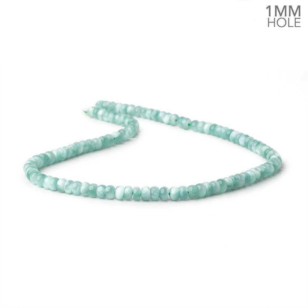 6mm Russian Green Angelite Plain Rondelle Beads 15.5 inch 100 pieces AA (ONLINE ORDER ONLY)