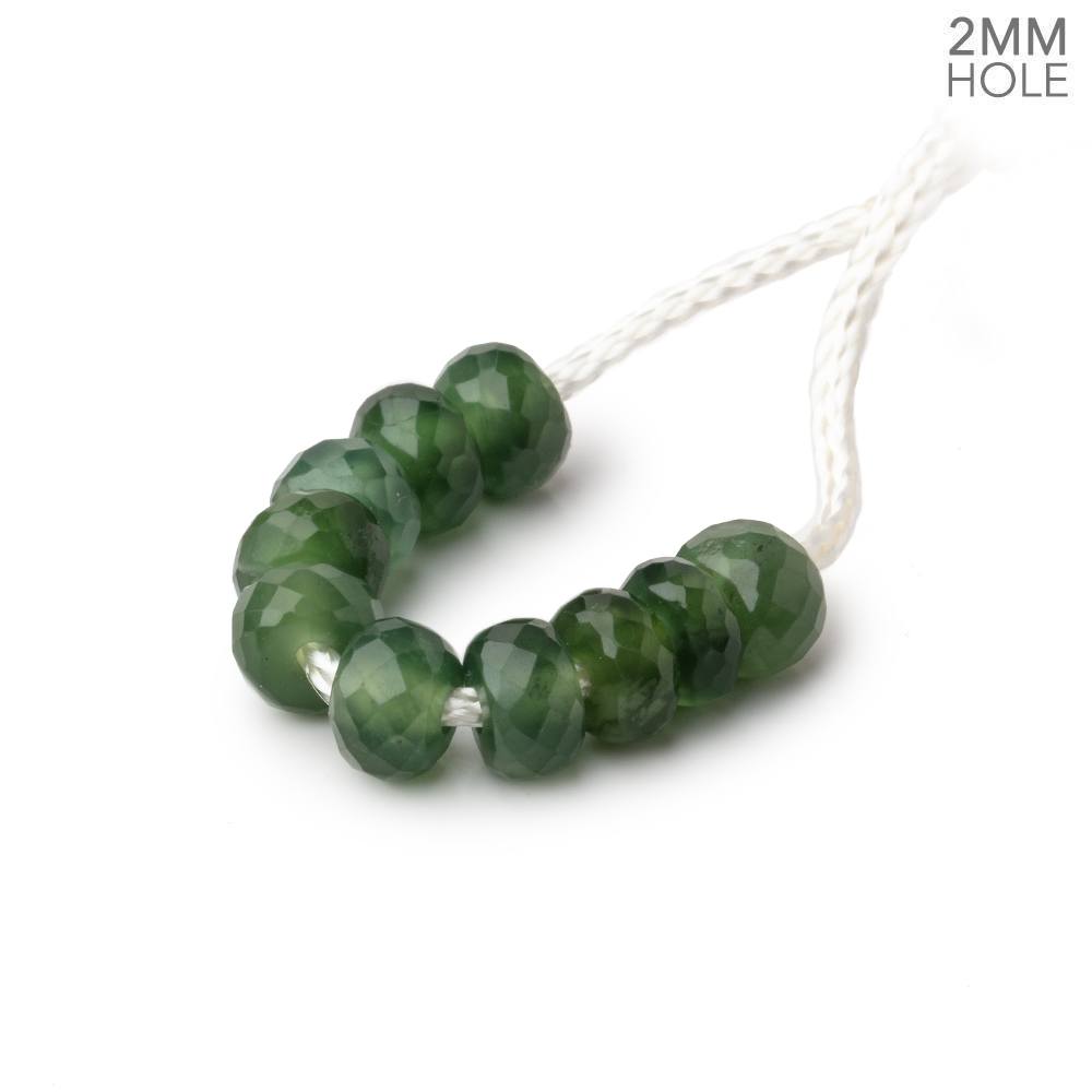6mm Serpentine 2mm Large Hole Faceted Rondelle Bead Set of 10 (ONLINE ORDER ONLY)
