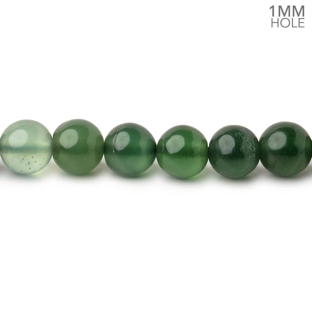 6mm Serpentine Plain Round Beads 16 inch 66 pieces 1mm Large Hole AA (ONLINE ORDER ONLY)