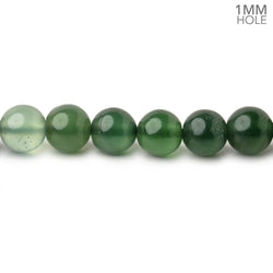 6mm Serpentine Plain Round Beads 16 inch 66 pieces 1mm Large Hole AA (ONLINE ORDER ONLY)