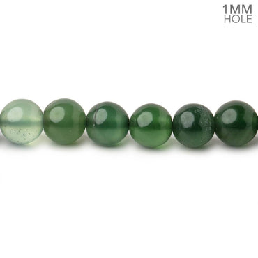 6mm Serpentine Plain Round Beads 16 inch 66 pieces 1mm Large Hole AA (ONLINE ORDER ONLY)