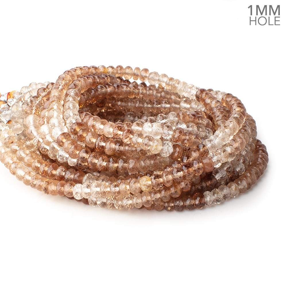 6mm Shaded Imperial Topaz Faceted Rondelle Beads 16 inch 106 pieces 1mm Hole (ONLINE ORDER ONLY)
