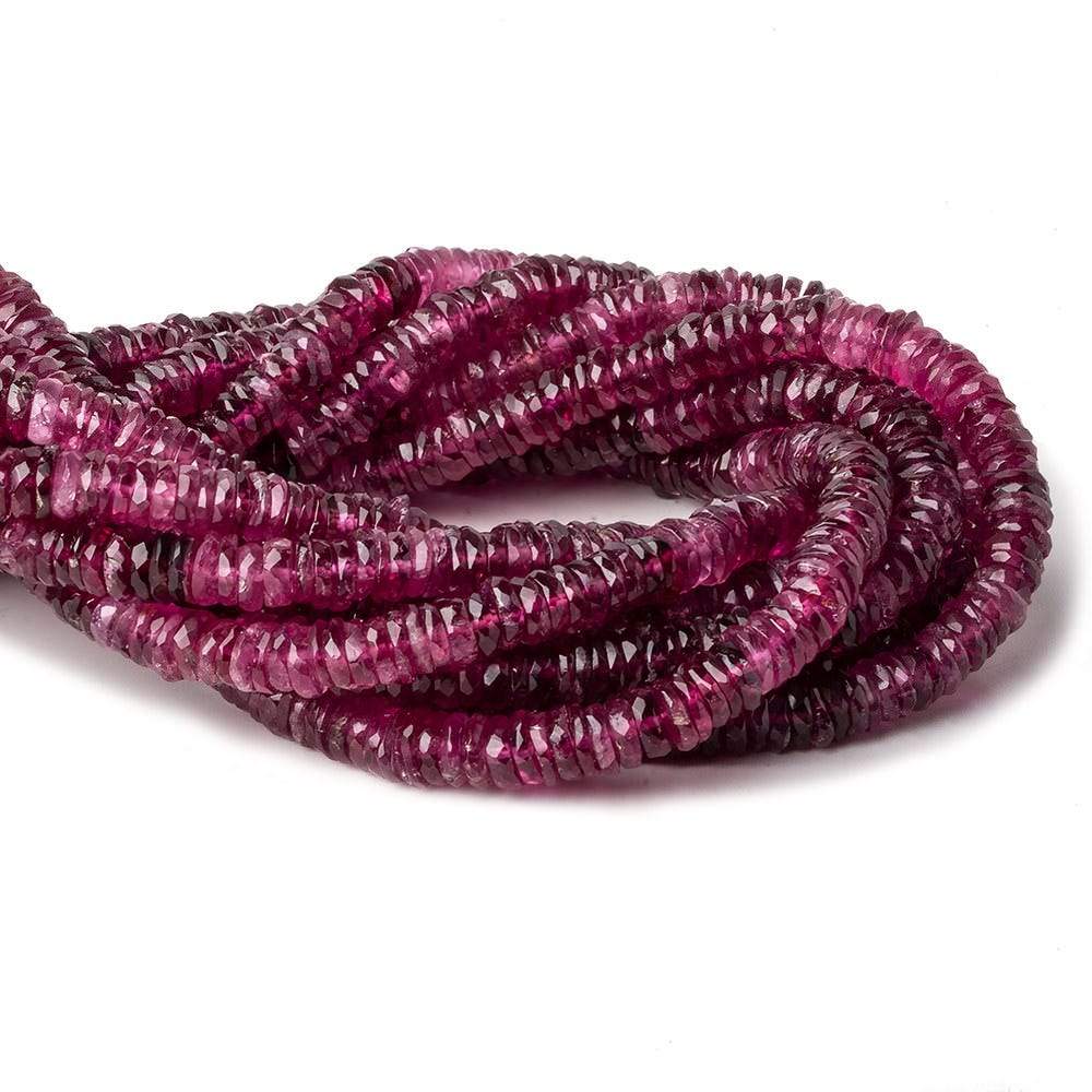 6mm Shaded Rubellite Tourmaline faceted heshi 13.5 inch AAA (ONLINE ORDER ONLY)