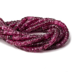 6mm Shaded Rubellite Tourmaline faceted heshi 13.5 inch AAA (ONLINE ORDER ONLY)