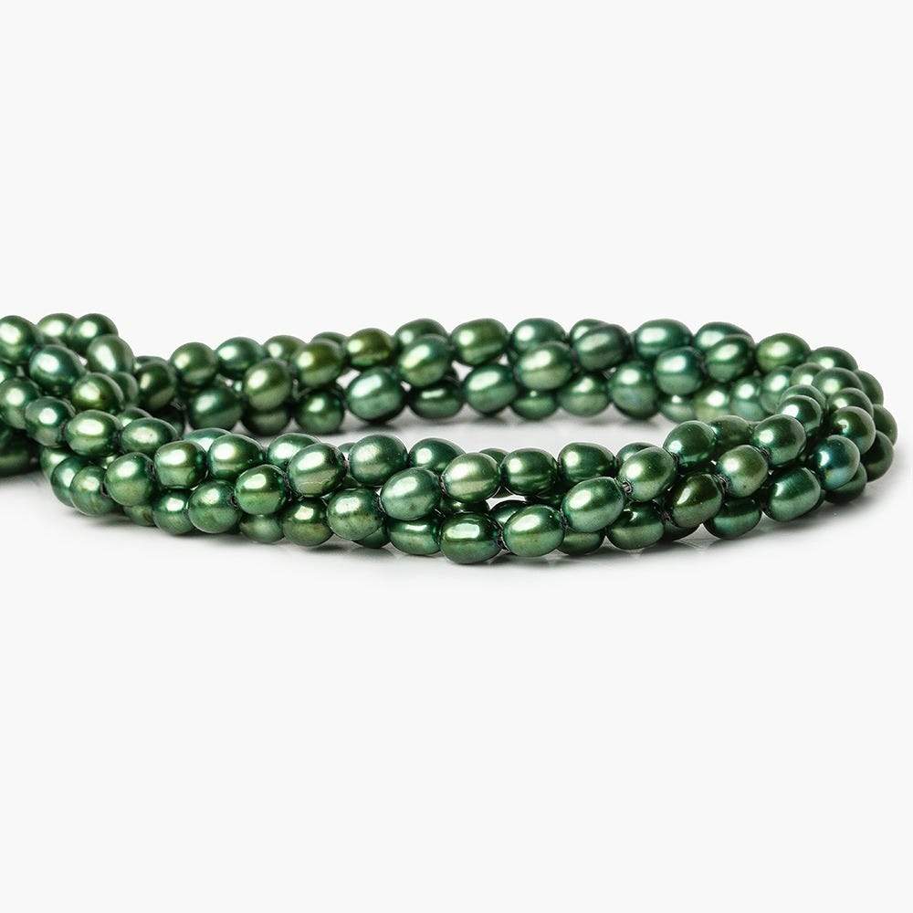 6mm Spearmint Green Straight Drilled Oval Pearls, 15 inch, 65 pieces (ONLINE ORDER ONLY)