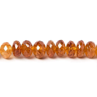 6mm Spessartite Garnet Faceted Rondelle Beads 9 inch 70 pieces (ONLINE ORDER ONLY)