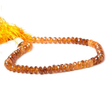 6mm Spessartite Garnet Faceted Rondelle Beads 9 inch 70 pieces (ONLINE ORDER ONLY)