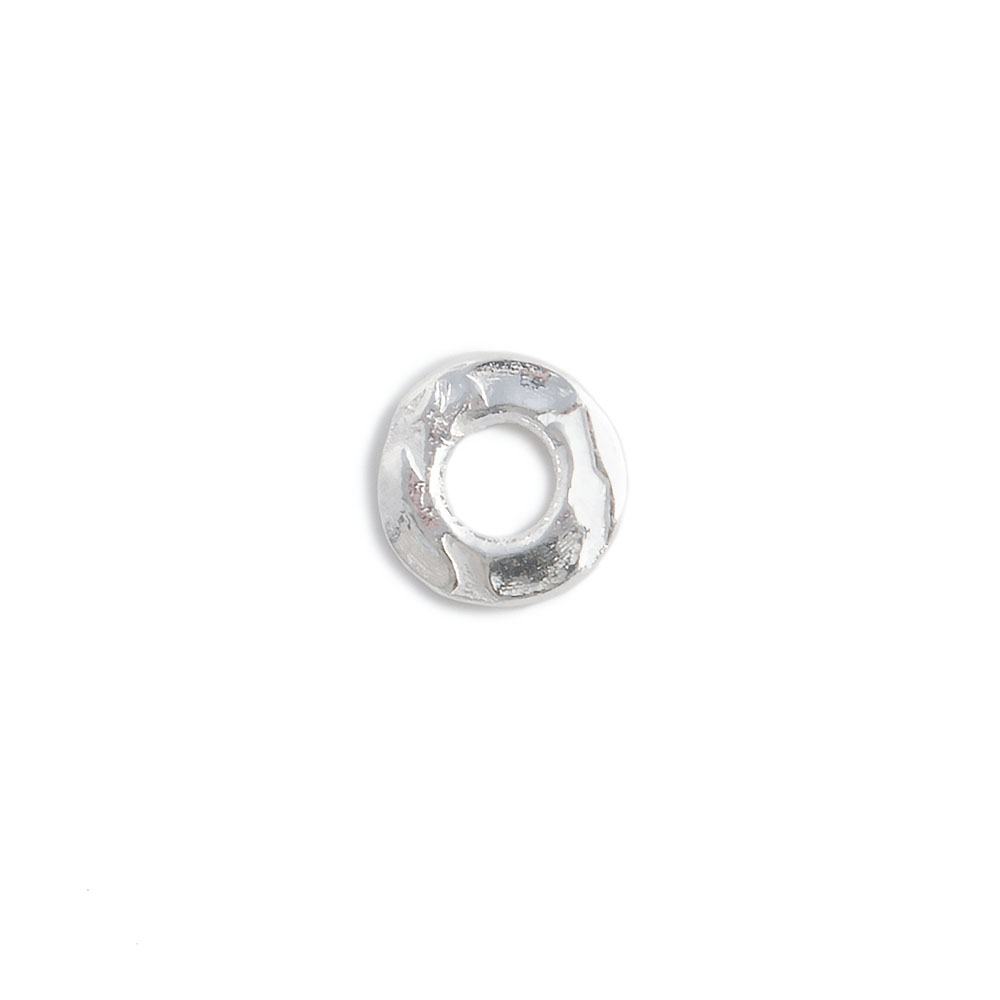 6mm Sterling Silver Hammered Jump Ring Connector 2.5mm ID Set of 10 pieces (ONLINE ORDER ONLY)