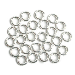 6mm Sterling Silver Open Plain Jump Ring Set of 25 pieces 16 gauge wire (ONLINE ORDER ONLY)
