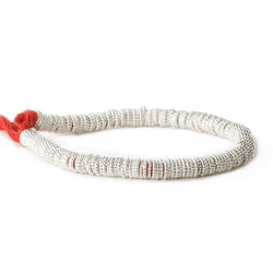 6mm Sterling Silver Plated Copper Twisted Jumpring 8 inch 174 beads (ONLINE ORDER ONLY)