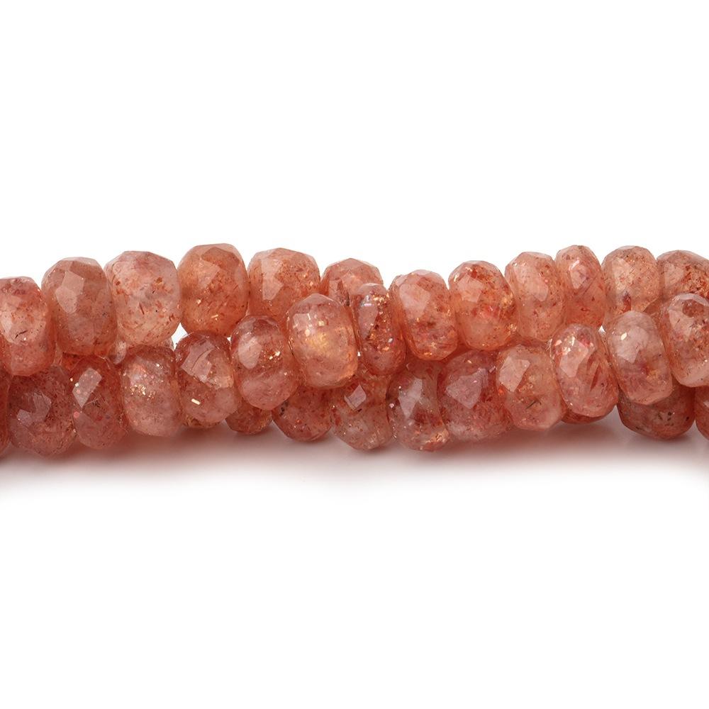 6mm Sunstone Faceted Rondelle Beads 8 inch 52 pieces (ONLINE ORDER ONLY)