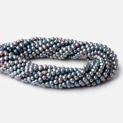 6mm Teal Peacock Off Round Freshwater Pearls 16 inch 85 Beads (ONLINE ORDER ONLY)