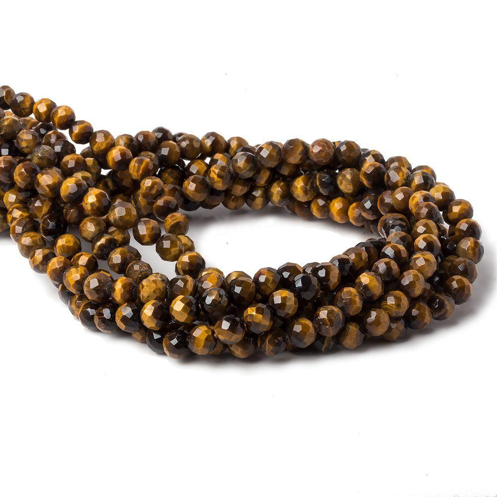 6mm Tiger's Eye Faceted Round Beads 15.5 inch 65 pieces (ONLINE ORDER ONLY)