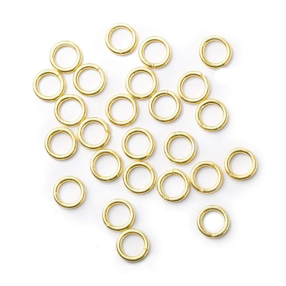 6mm Vermeil Plain Jumpring 25 rings per bag (ONLINE ORDER ONLY)