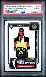 Graded 2025 Panini Instant Dominque Malonga #DN2 Draft Night Rookie RC Basketball Card PSA 8 Near Mint (ONLINE ORDER ONLY)