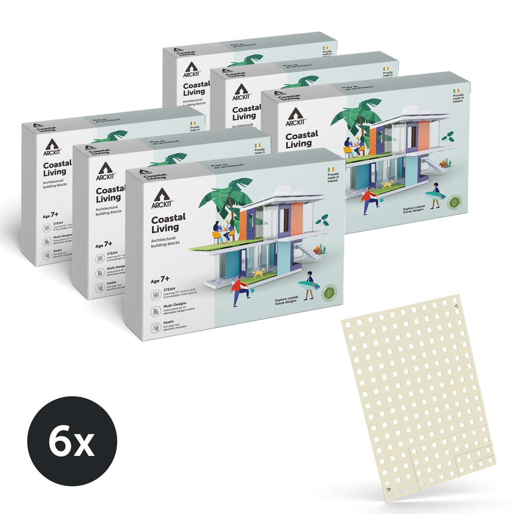 Bundle kit of 6 Arckit Coastal Living Architectural Model Building Kits & Building Plates (ONLINE ORDER ONLY)