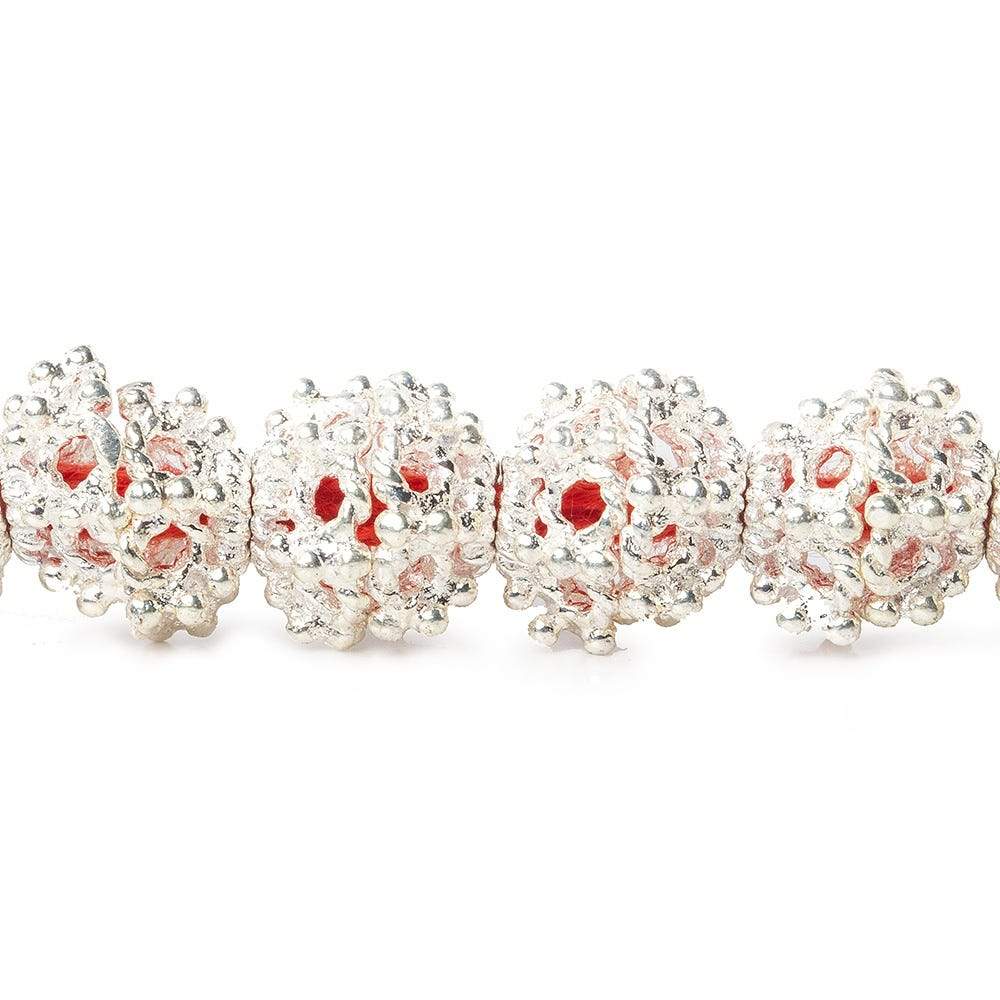 6x10mm Sterling Silver Plated Copper Bead Cap 8 inch 42 beads (ONLINE ORDER ONLY)