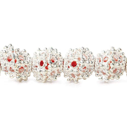 6x10mm Sterling Silver Plated Copper Bead Cap 8 inch 42 beads (ONLINE ORDER ONLY)