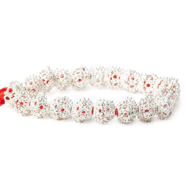 6x10mm Sterling Silver Plated Copper Bead Cap 8 inch 42 beads (ONLINE ORDER ONLY)