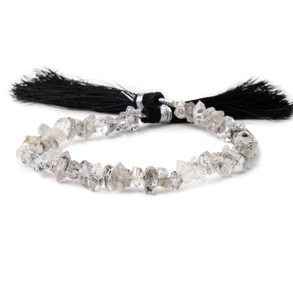 6x3-10x5mm Double Terminated Quartz Natural Crystals 7 inch 48 Beads (ONLINE ORDER ONLY)