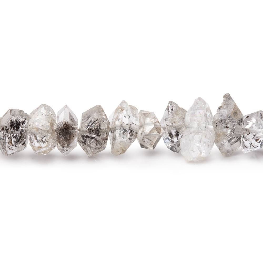 6x3-10x5mm Double Terminated Quartz Natural Crystals 7 inch 48 Beads (ONLINE ORDER ONLY)