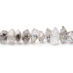 6x3-10x5mm Double Terminated Quartz Natural Crystals 7 inch 48 Beads (ONLINE ORDER ONLY)