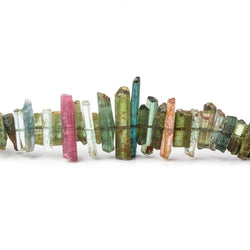 6x3-16x3mm Multi-Color Tourmaline Natural Crystals 7.5 inch 90 beads (ONLINE ORDER ONLY)