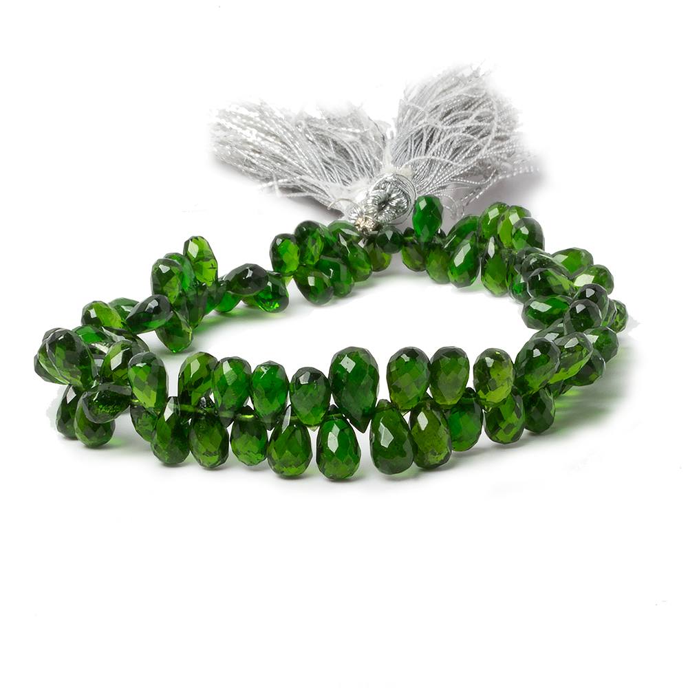 6x3-9x4mm Chrome Diopside faceted tear drop Beads 8 inch 91 pieces (ONLINE ORDER ONLY)