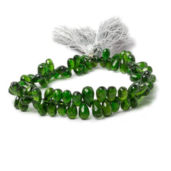 6x3-9x4mm Chrome Diopside faceted tear drop Beads 8 inch 91 pieces (ONLINE ORDER ONLY)