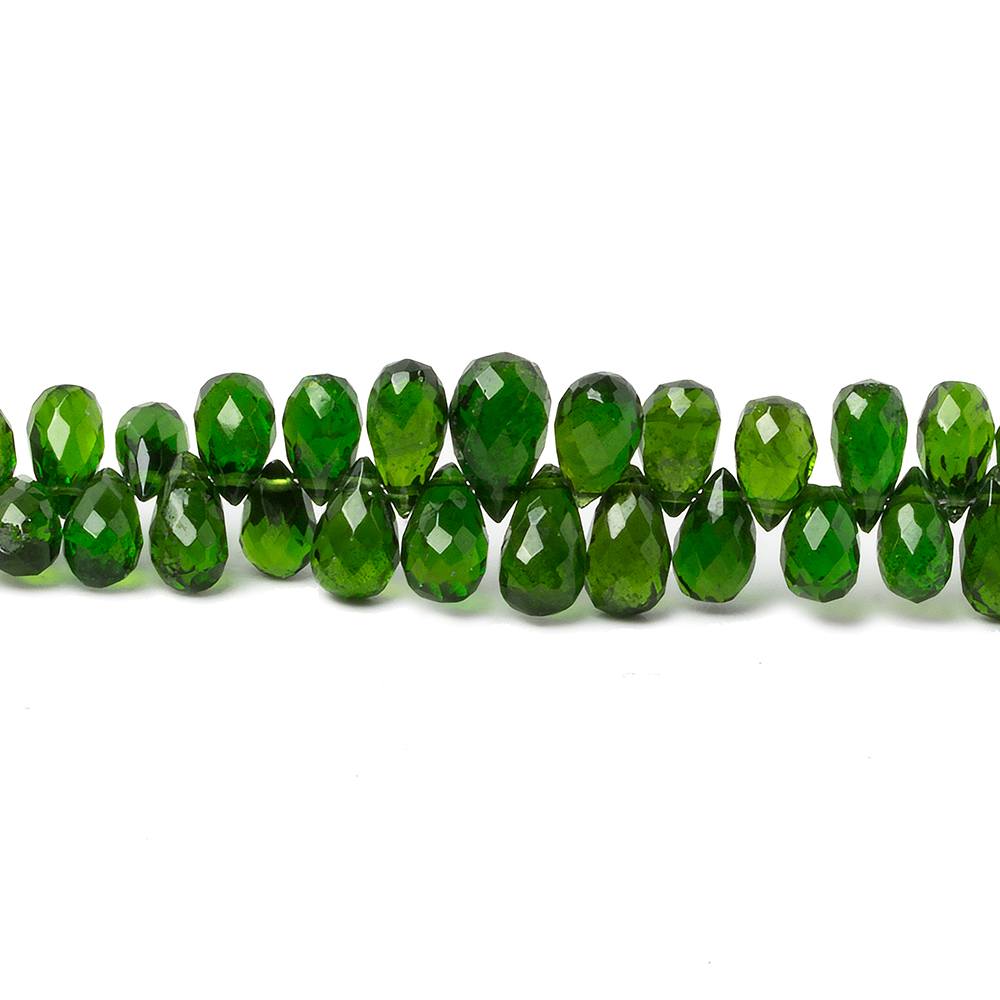 6x3-9x4mm Chrome Diopside faceted tear drop Beads 8 inch 91 pieces (ONLINE ORDER ONLY)