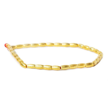 6x3mm 22kt Gold plated Copper Brushed Rice Beads 8 inch 34 pieces (ONLINE ORDER ONLY)