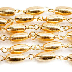 6x3mm 22kt Gold plated Rice Bead Gold plated Chain by the foot (ONLINE ORDER ONLY)