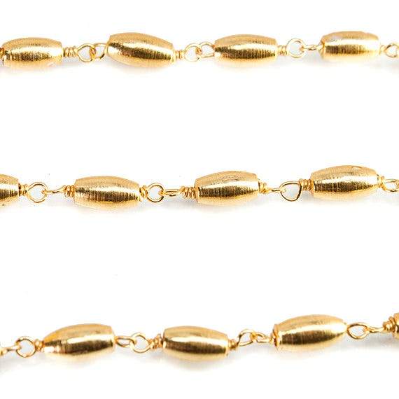 6x3mm 22kt Gold plated Rice Bead Gold plated Chain by the foot (ONLINE ORDER ONLY)