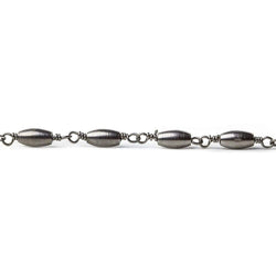 6x3mm Black Gold plated Rice Black Gold Chain by the foot (ONLINE ORDER ONLY)
