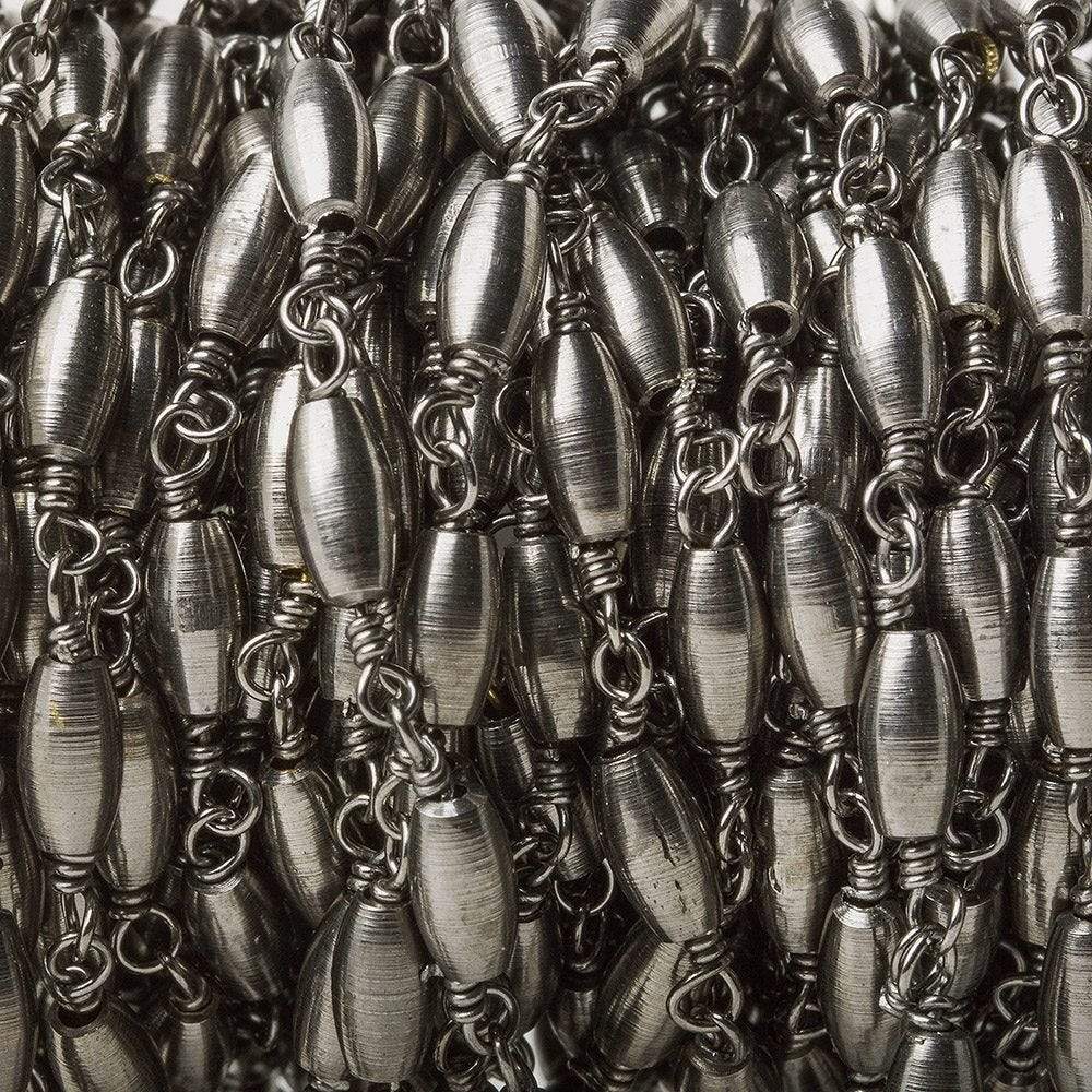 6x3mm Black Gold plated Rice Black Gold Chain by the foot (ONLINE ORDER ONLY)