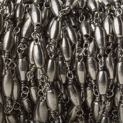6x3mm Black Gold plated Rice Black Gold Chain by the foot (ONLINE ORDER ONLY)