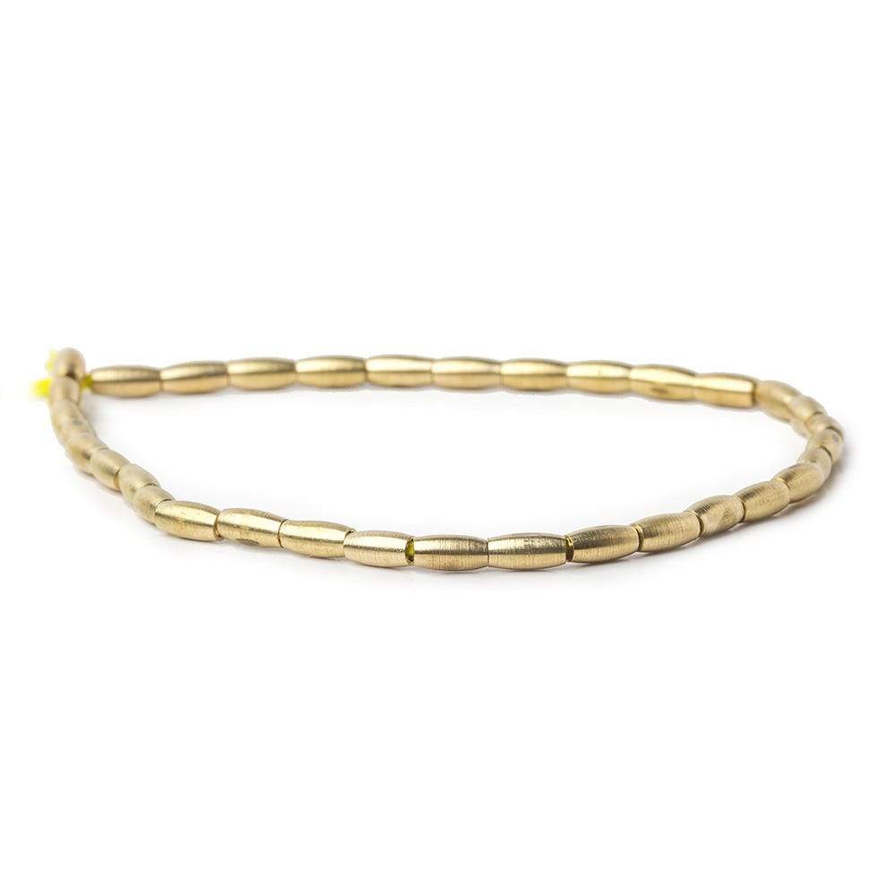 6x3mm Brass Plain Rice Beads 31 beads 8 inch (ONLINE ORDER ONLY)