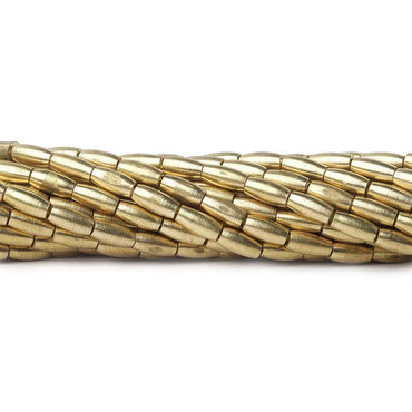 6x3mm Brass Plain Rice Beads 31 beads 8 inch (ONLINE ORDER ONLY)