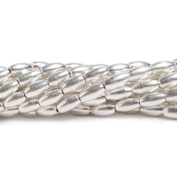 6x3mm Silver plated Copper Plain Rice Beads 33pcs (ONLINE ORDER ONLY)