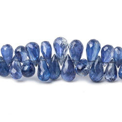 5x4-12x7mm Kyanite Tear Drop Briolette 8 inch 75 pieces (ONLINE ORDER ONLY)