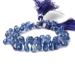 5x4-12x7mm Kyanite Tear Drop Briolette 8 inch 75 pieces (ONLINE ORDER ONLY)