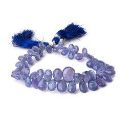 6x4-10x7mm Tanzanite Faceted Pear Beads 9 inch 80 pieces (ONLINE ORDER ONLY)