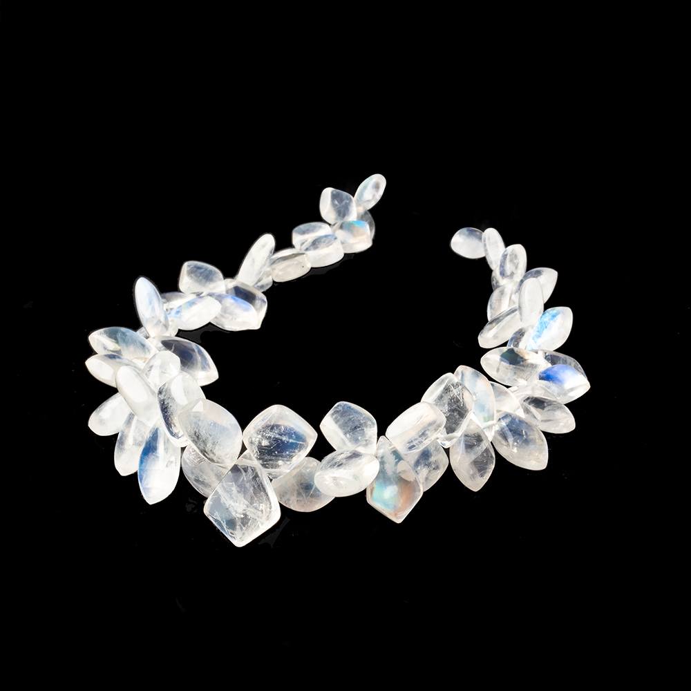 6x4-10x9mm Rainbow Moonstone Plain Shield Beads 6.5 inch 58 pieces AA (ONLINE ORDER ONLY)